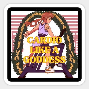 Cardio like a goddess Sticker